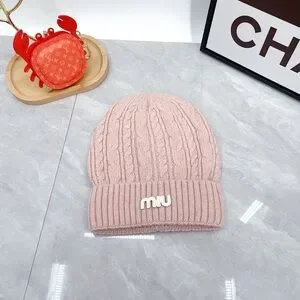 Miu Miu | Accessories | Miu Miu Pink Knit Hat And Glove Set  display picture 2
